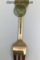 A. Michelsen 圣诞蛋糕叉 1981 纯银镀金珐琅