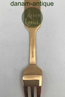 A. Michelsen Julekagegaffel 1990 Forgyldt Sterling Sølv med emalje