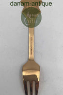 A. Michelsen Julekagegaffel 1991 I forgyldt Sterling Sølv med emalje