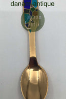 A. Michelsen Juletheske 1990 Forgyldt Sterling Sølv med emalje