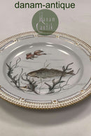 Royal Copenhagen Privat gemalt Flora Danica Fisch Teller Nr 3549