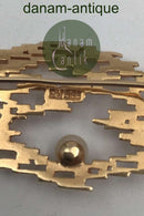 Bernhard Hertz Moderne 14K Guld Broche med perle