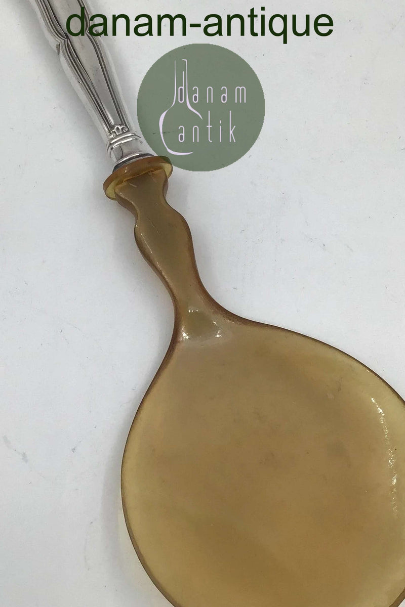 Horsens Sølvfabrik Silber Rita Servierspaten mit Horn