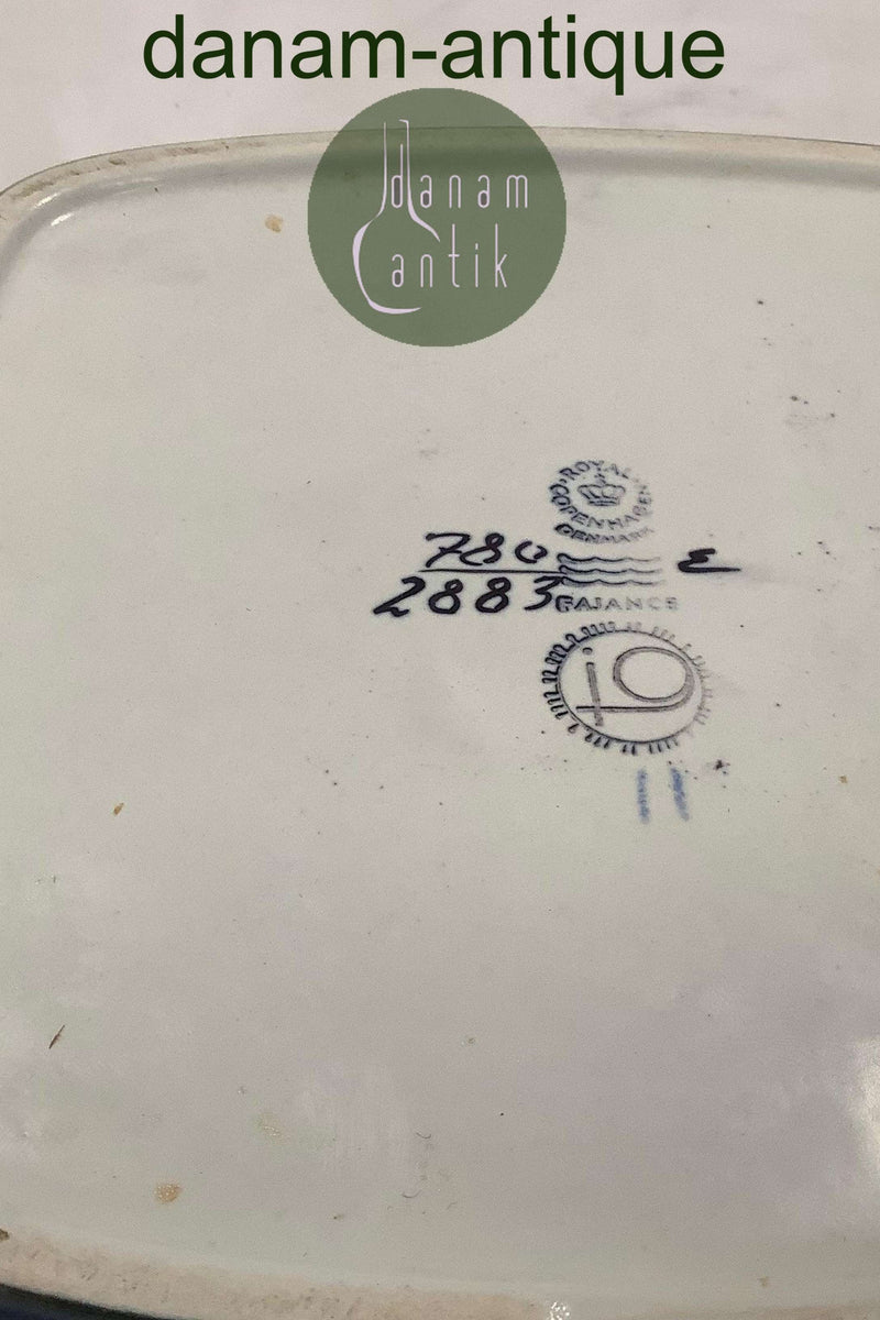 Royal Copenhagen Fajance Skål med blå dekoration No 780/2883