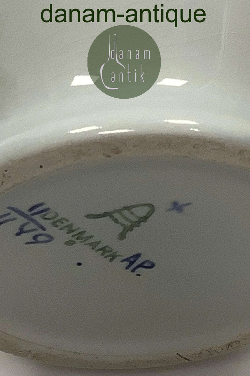 Royal Copenhagen / Aluminia Tranquebar, Blå Fajance Kande No 1149