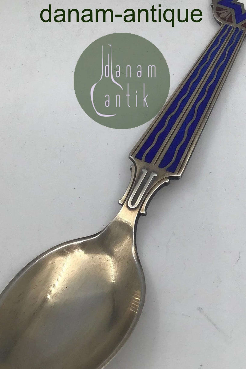 Grann og Laglye Sterling Sølv Emalje Juleske 1954