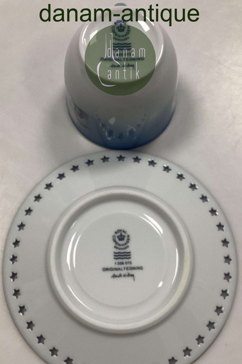 Bing og Grøndahl Harald Wiberg Julestel Kaffekop med Underkop No. 3503/305