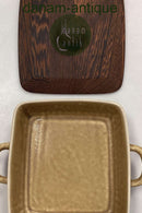 Bing og Grøndahl / Kronjyden Relief Skål med Trælåg