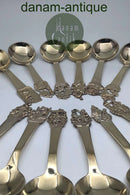 H.C. Andersen Eventyr Sølv Forgyldt Barneskeer/Suppeskeer Sæt (12)