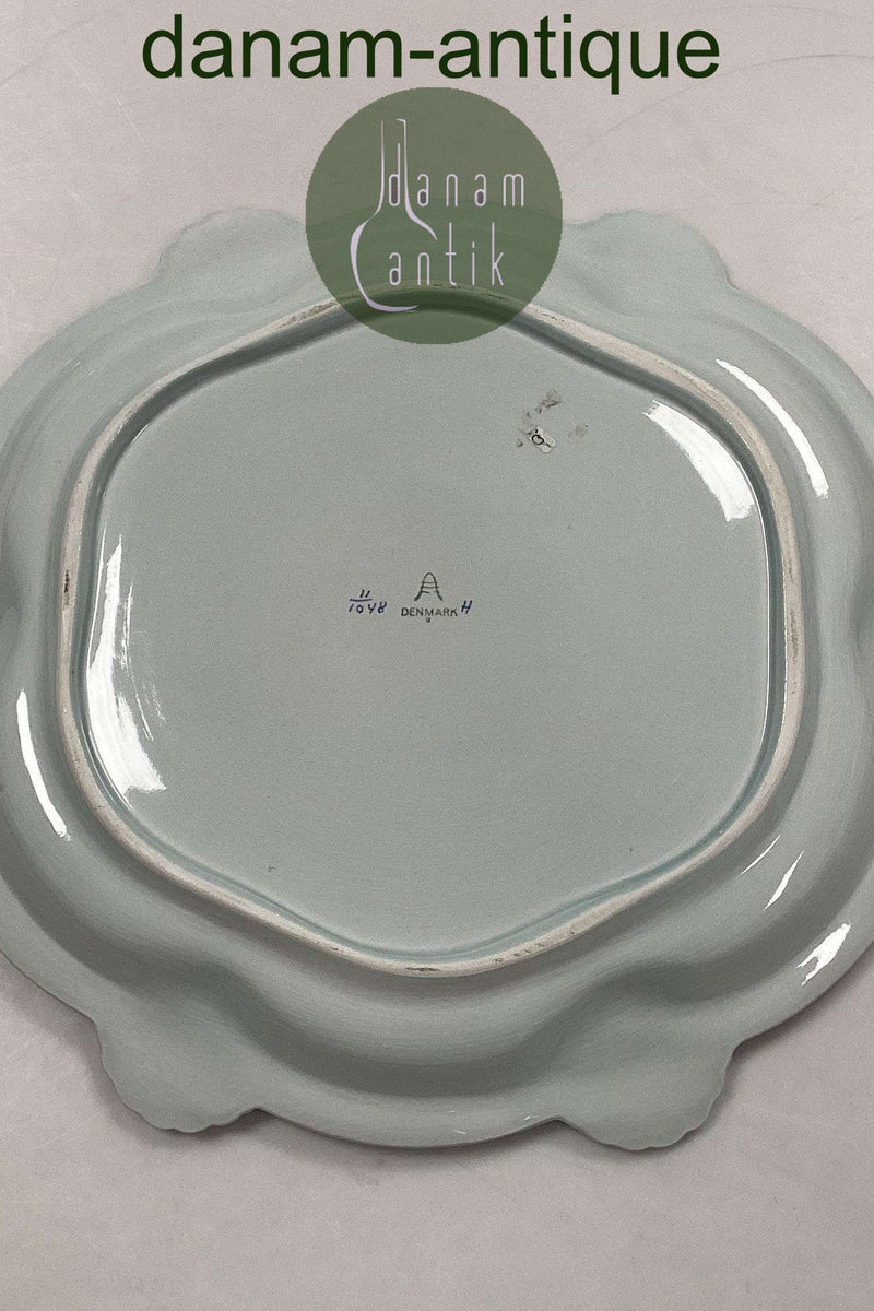 Royal Copenhagen/Aluminia Blå Tranquebar Fad med muslinger No 3044/1048