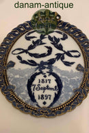 Royal Copenhagen Mindeplatte fra 1897 RC-CM016 med guld