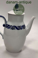 Bing和Grondahl新艺术风格的蓝白咖啡壶