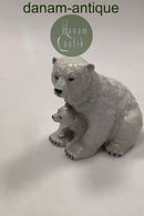 Royal Copenhagen Motherly Love Figur - Isbjørnemor med unge No. 353