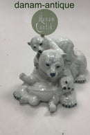 Royal Copenhagen Motherly love Figur Isbjørn Mor med unger No 354