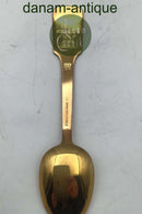 Anton Michelsen Commemorative Spoon In Gold-plated Sterling Silver from 1970.