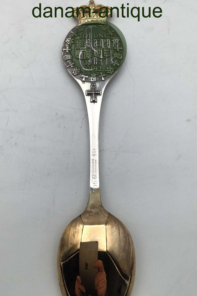 P Hertz Mindeske I Forgyldt Sterling Sølv fra 1992