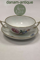 Royal Copenhagen Light Saxon Flower Bouillon Cup with handles No 1872