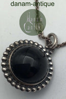 Georg Jensen Sterling Sølv Vedhæng No. 9C (Sort Agat)