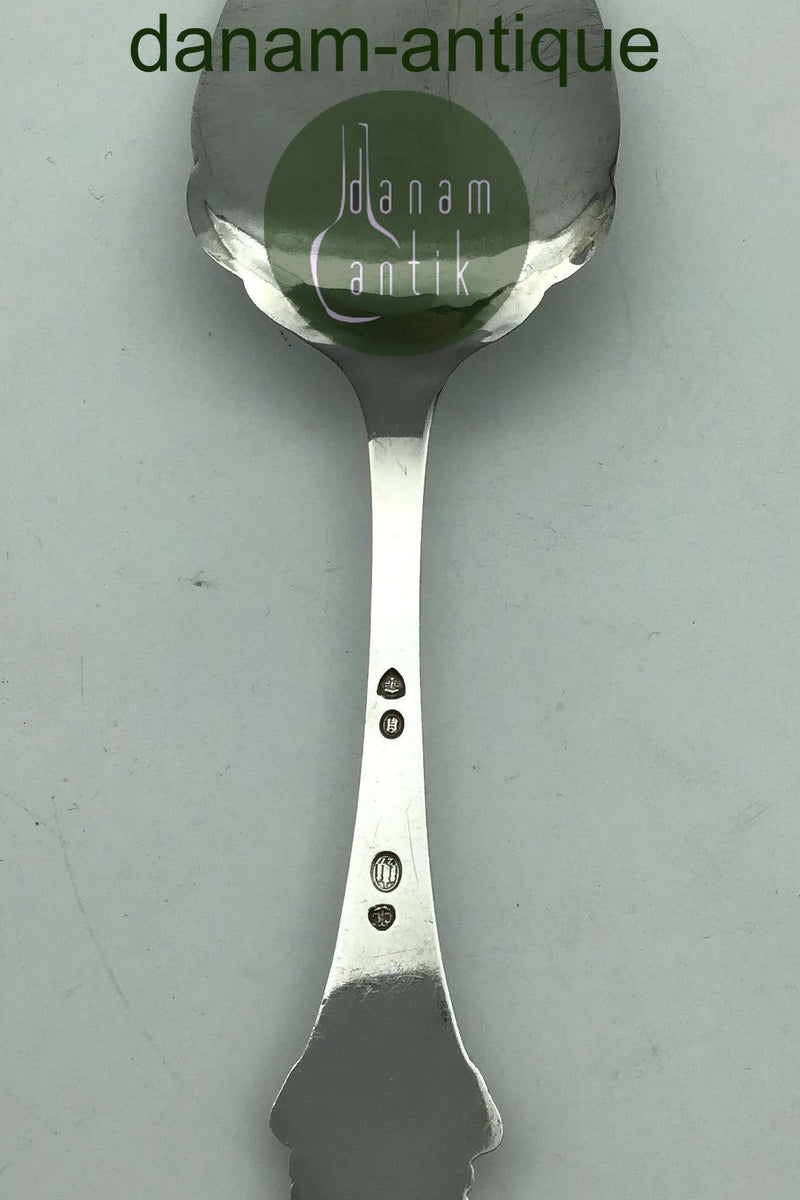 Dansk Arbejde (DTA) Sølv Serveringsspade med Rav