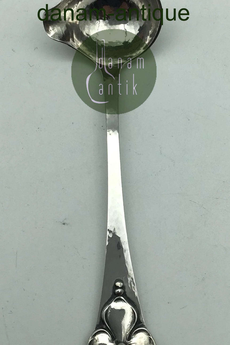 Dansk Arbejde (DTA) Sølv Flødeske med Rav