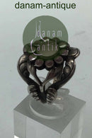 Georg Jensen Sterling Sølv Ring No. 10 Moonlight Blossom Rosa Quartz.