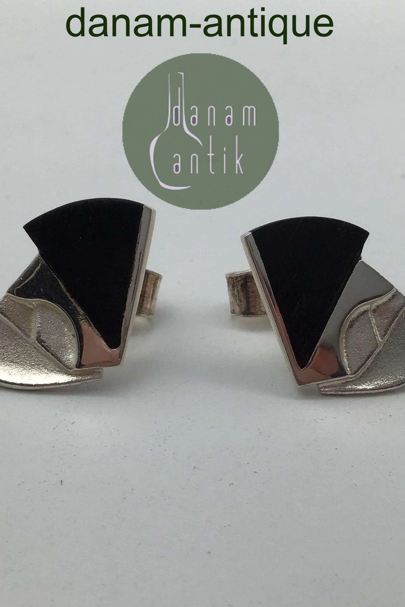 Lapponia Sterling Sølv Ibenholt Øresstikker Björn Weckström