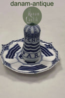 Royal Copenhagen Blauer kannelierter Salzstreuer von der Pariser Weltausstellung 1900