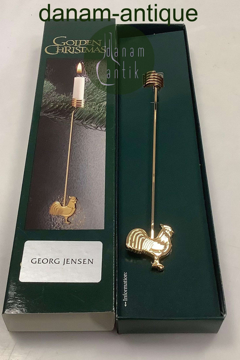 Georg Jensen Golden Christmas Lyseholder - Hane 1999
