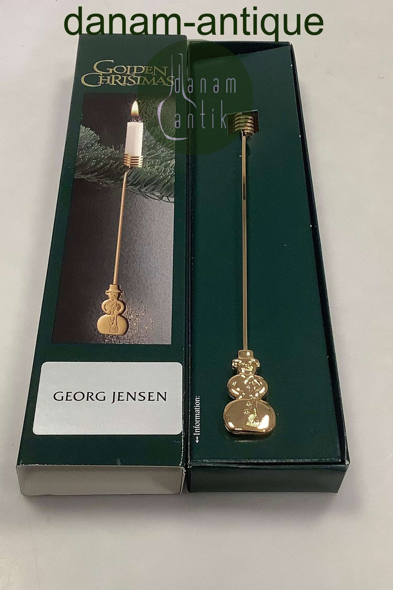 Georg Jensen Golden Christmas Lyseholder - Snemand 1999