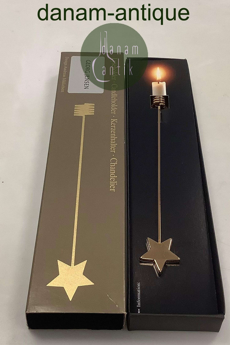 Georg Jensen Golden Christmas Lyseholder - Stjerne 1990