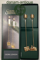 Georg Jensen Golden Christmas Lyseholder - Svane  og Gave 2000
