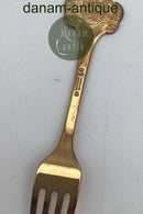 P. Hertz Forgyldt Sterling Sølv Mindegaffel Regeringsjubilæum 1997