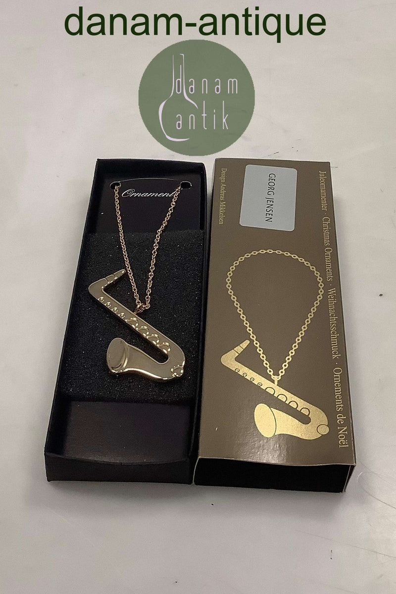 Georg Jensen Ornament Forgyldt Saxofon 1996  I original boks