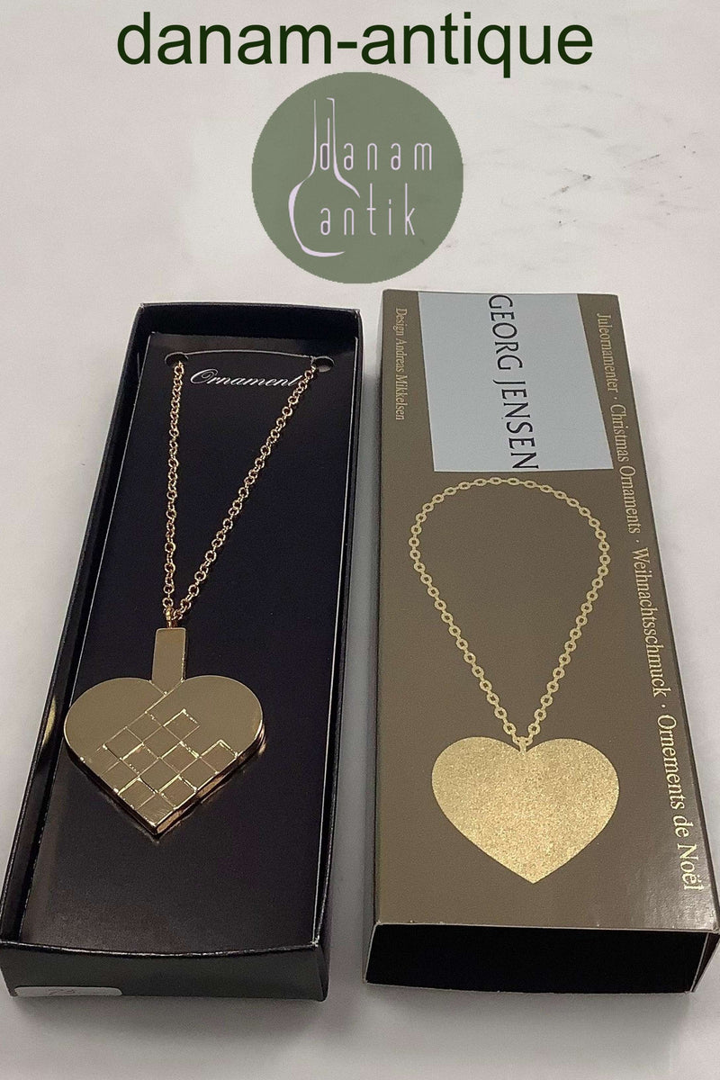 Georg Jensen Ornament Forgyldt Flettet Hjerte 1997