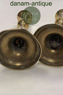 Antik Par høje Lysestager i Messing