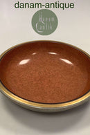 Royal Copenhagen Krakele rund skål i rød No 212 / 3606