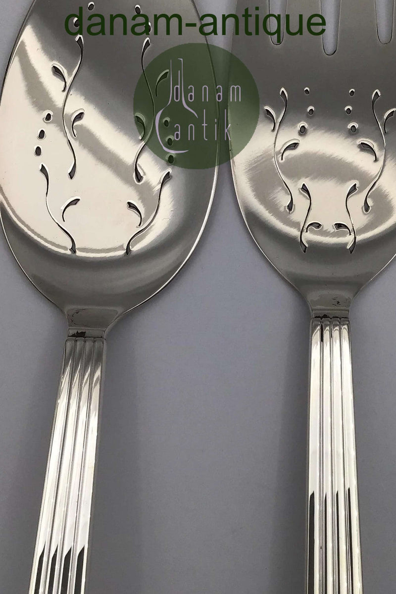 Georg Jensen Sterling Sølv Bernadotte Fiskeserveringsbestik No. 231 A+B