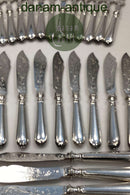 Sæt Engelsk Fiskebestik i Sølvplet til 12 personer 24 p.