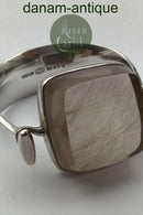 Georg Jensen Sterling Sølv Armring No. 203 + 203B Rutil Quartz Torun