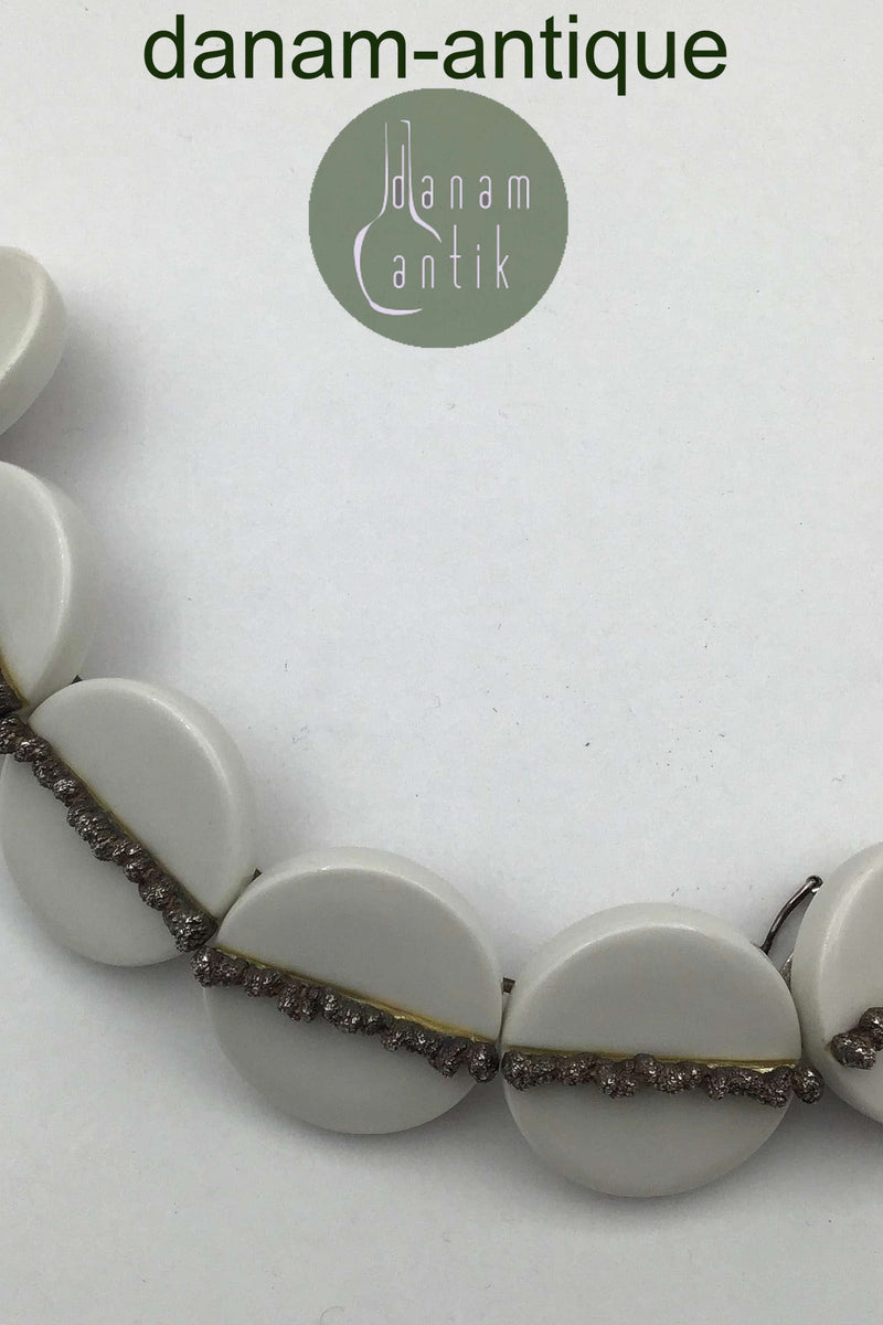 Royal Copenhagen A. Michelsen Porcelæn/Sterling Sølv Armlænke