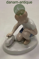 Tysk Figur af Dreng og Kanin