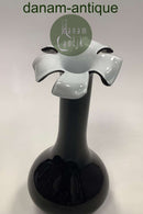 Glas Vase i Sort og Hvid fra Italien