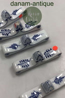 Sæt på 5 Royal Copenhagen Musselmalet Riflet Knivbuk No 134