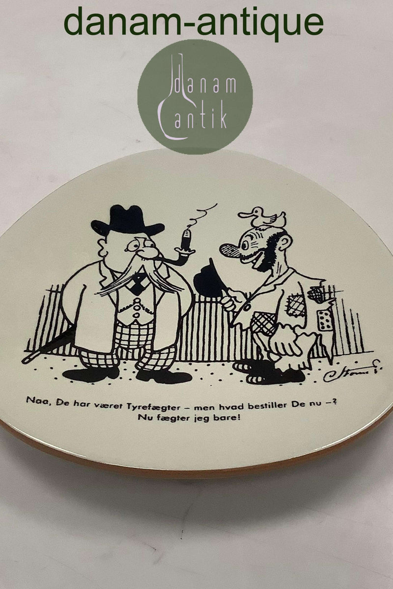 Knabstrup Platte med Storm P. Motiv og Vers