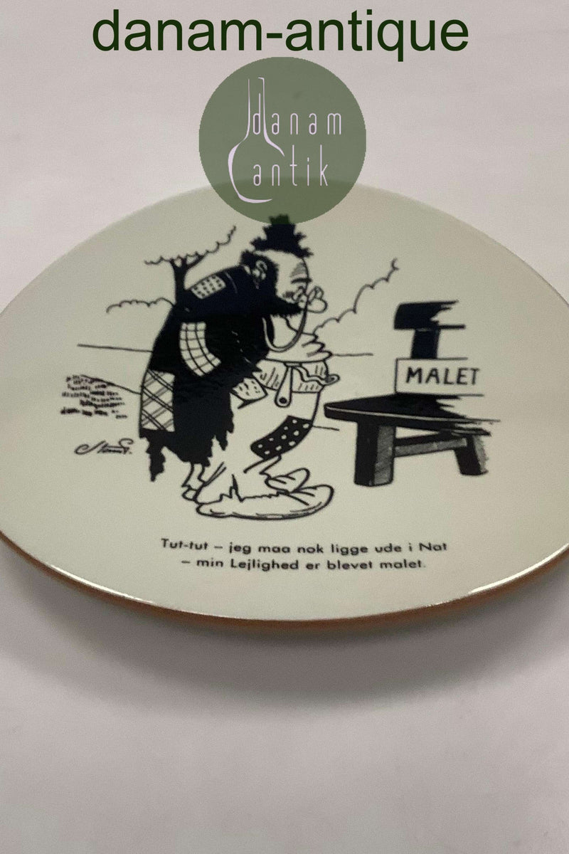 Knabstrup Platte med Storm P. Motiv og Vers