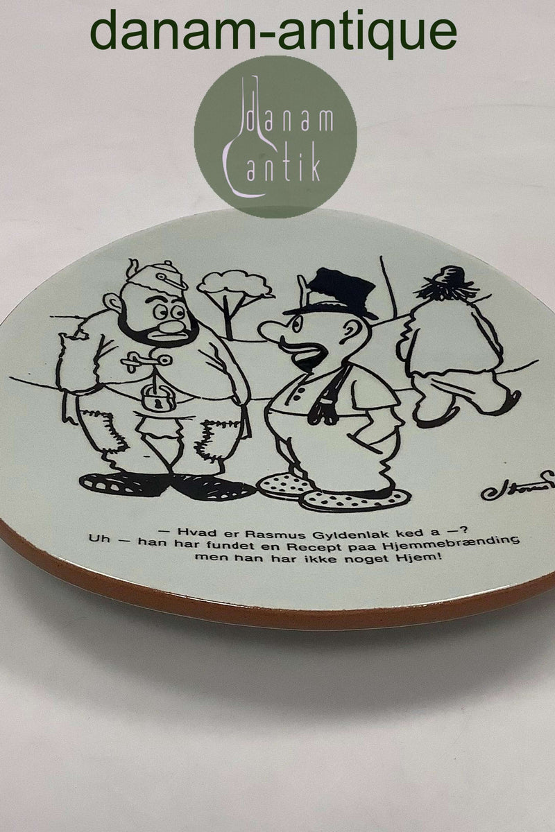 Knabstrup Platte med Storm P. Motiv og Vers