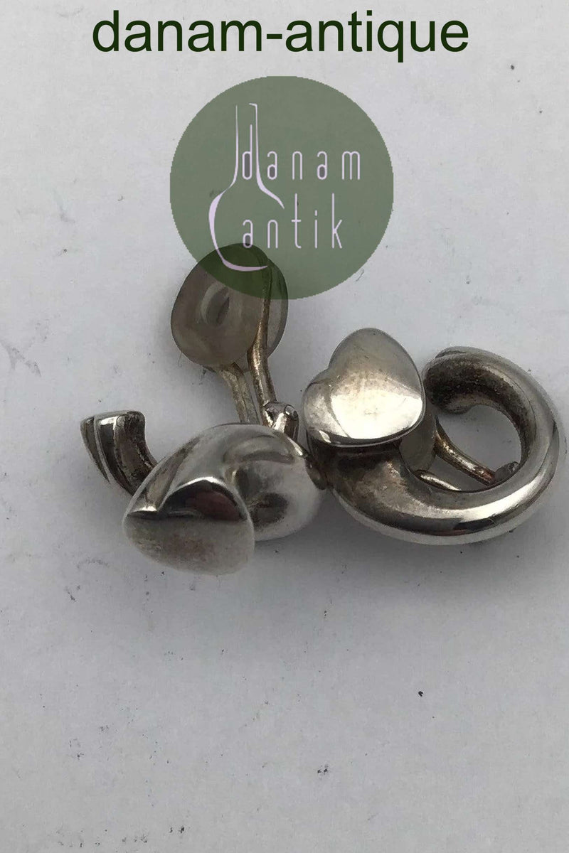 Georg Jensen Sterling Sølv Hjerte Øreringe (Clips) 2002 - Regitze Overgaard