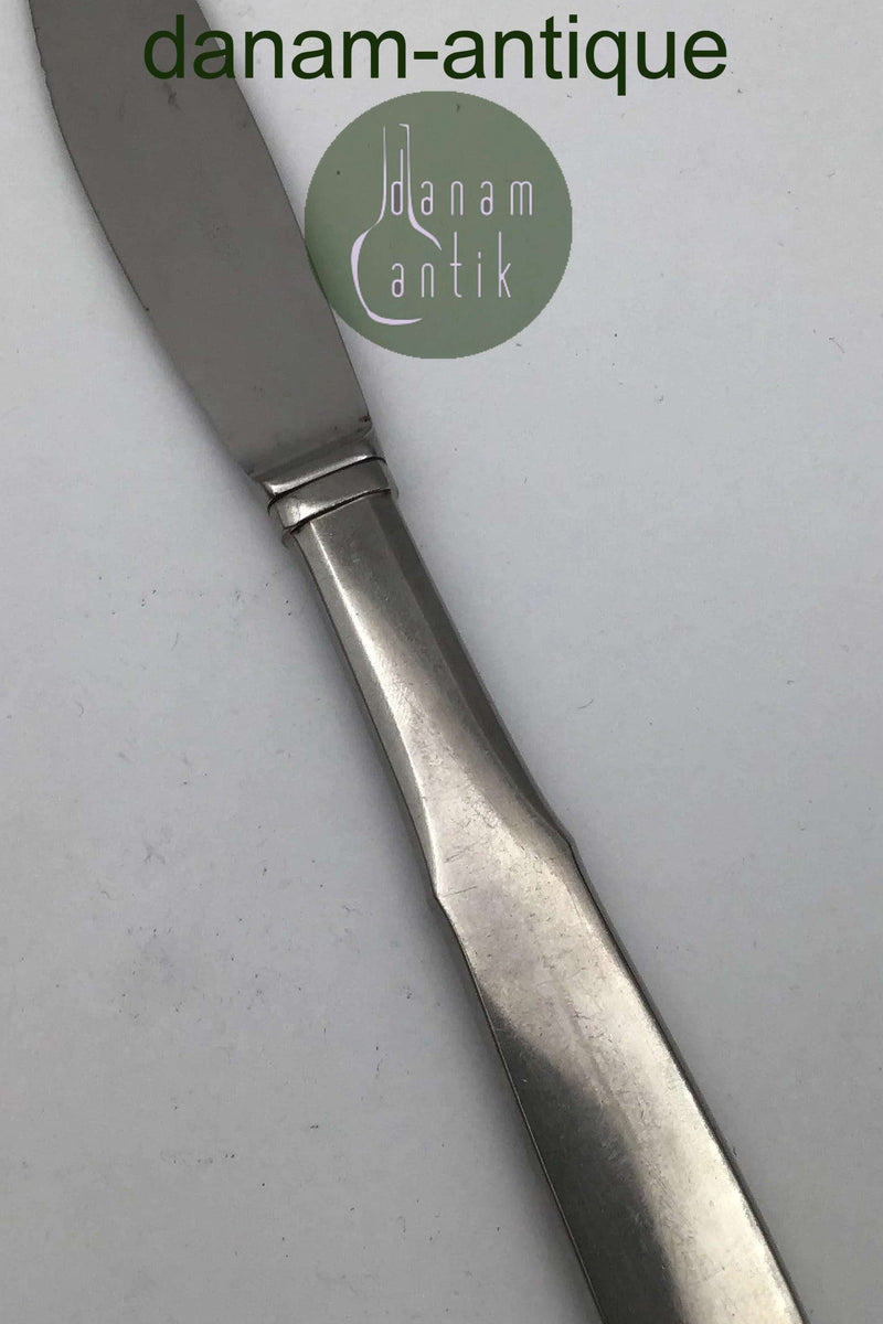Georg Jensen Stainless Mitra, Mat Spisekniv langt skaft, kort blad, med skær