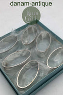 W & S Sørensen Silber Doppelt geriffeltes Serviettenring-Set (6)