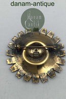A. Michelsen Forgyldt Sterling Sølv Marguerit Broche (Guilloche)